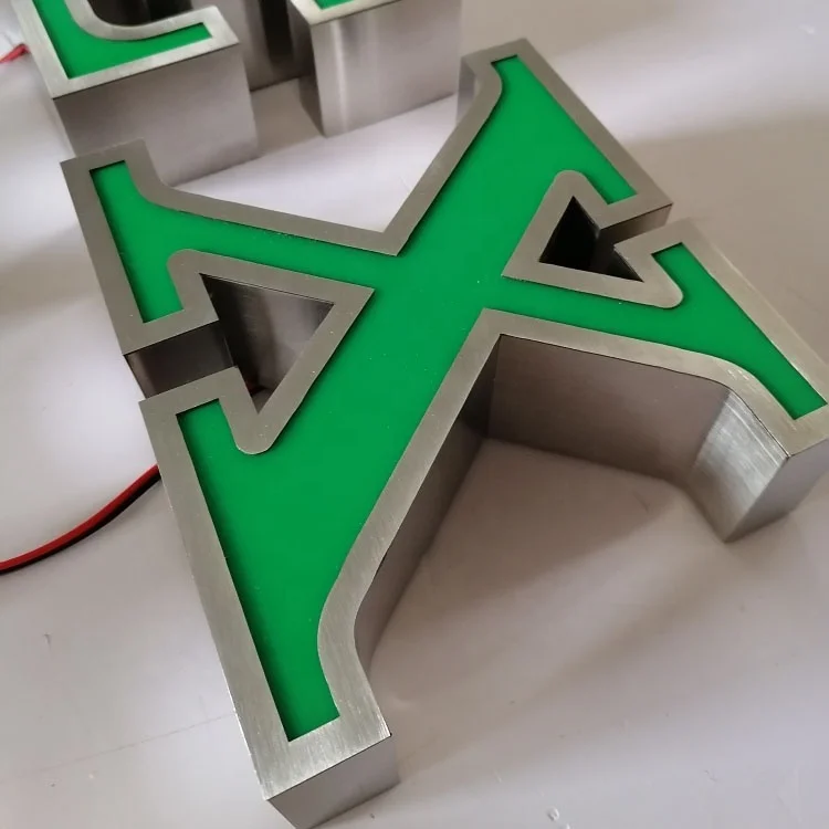 weather proof customizable 3meter outdoor advertising electronic signage wall lightup logo 3d led lighting sign board for shops