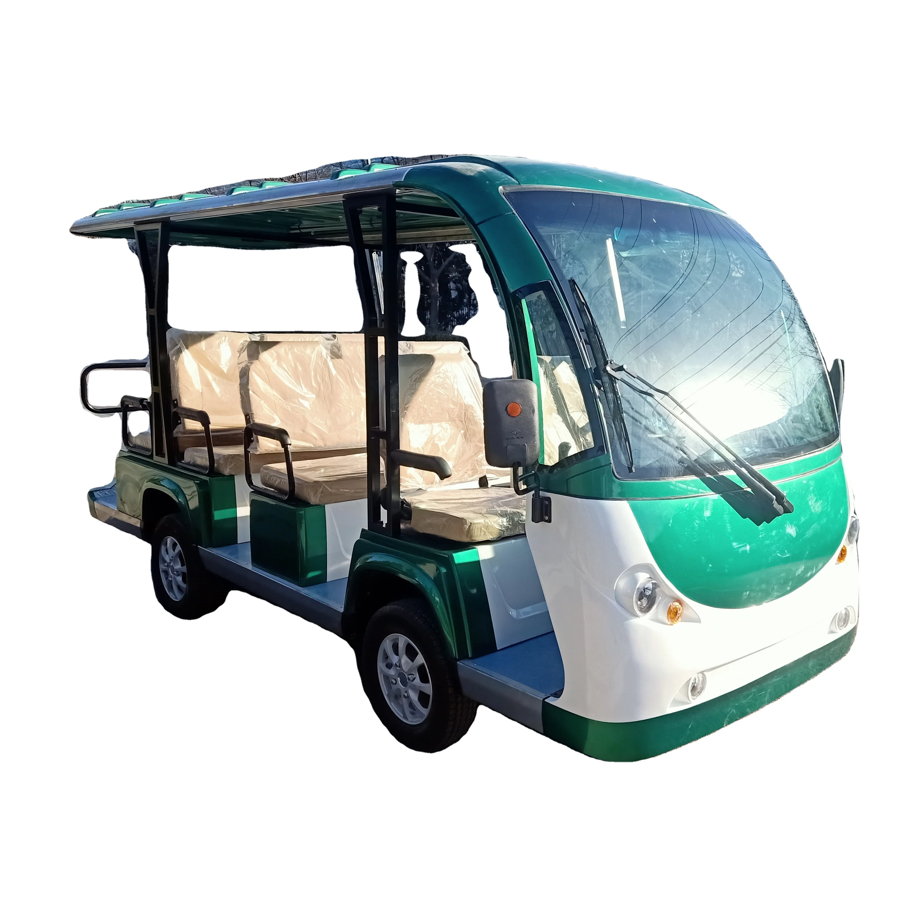 China factory 11 Seats Electric Sightseeing Bus With Door New Energy Vehicle Sightseeing Car With Battery For Sale