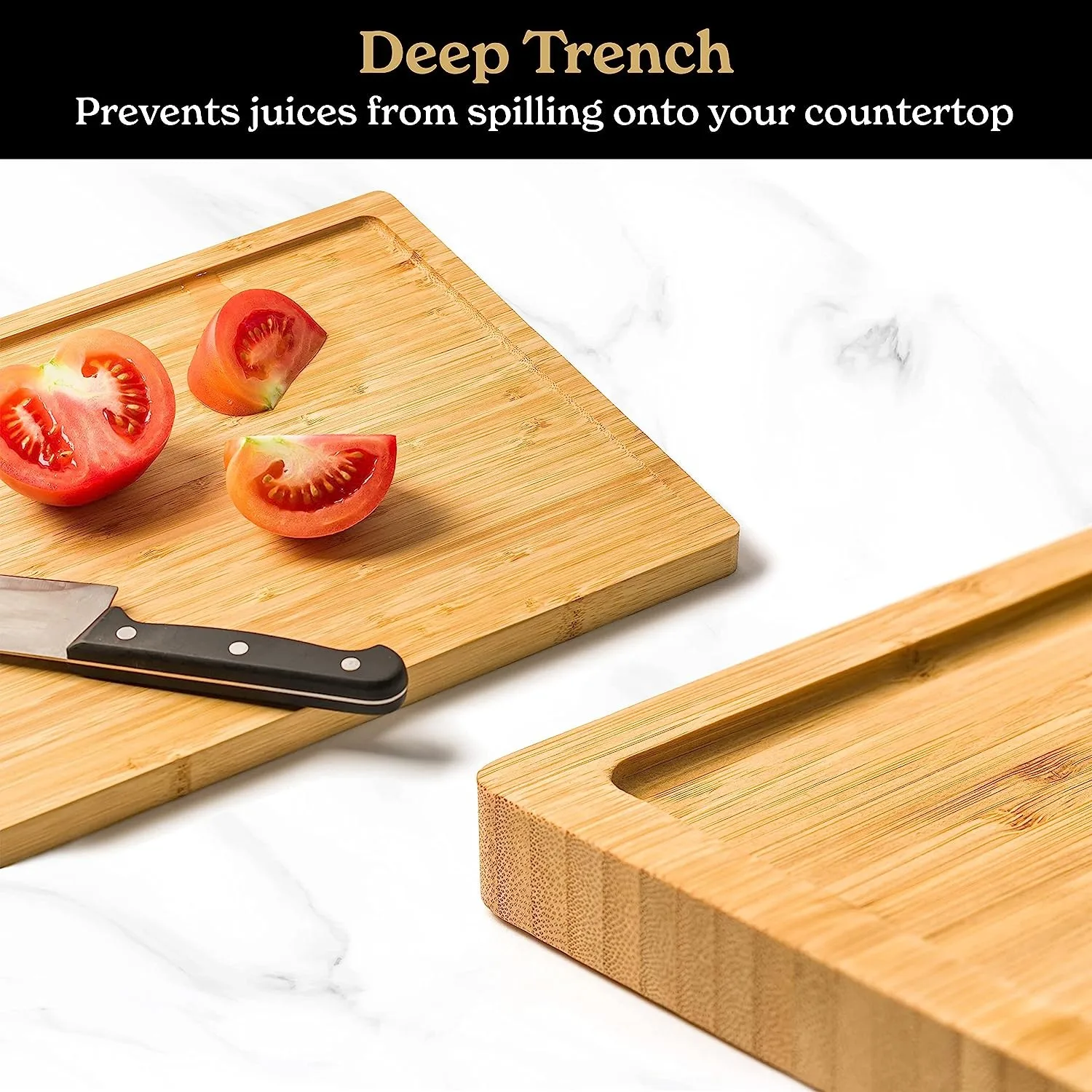 Large Bamboo Cutting Board Set Bracket for Kitchen Home Decor Wooden Cutting Board Set Wholesale Product