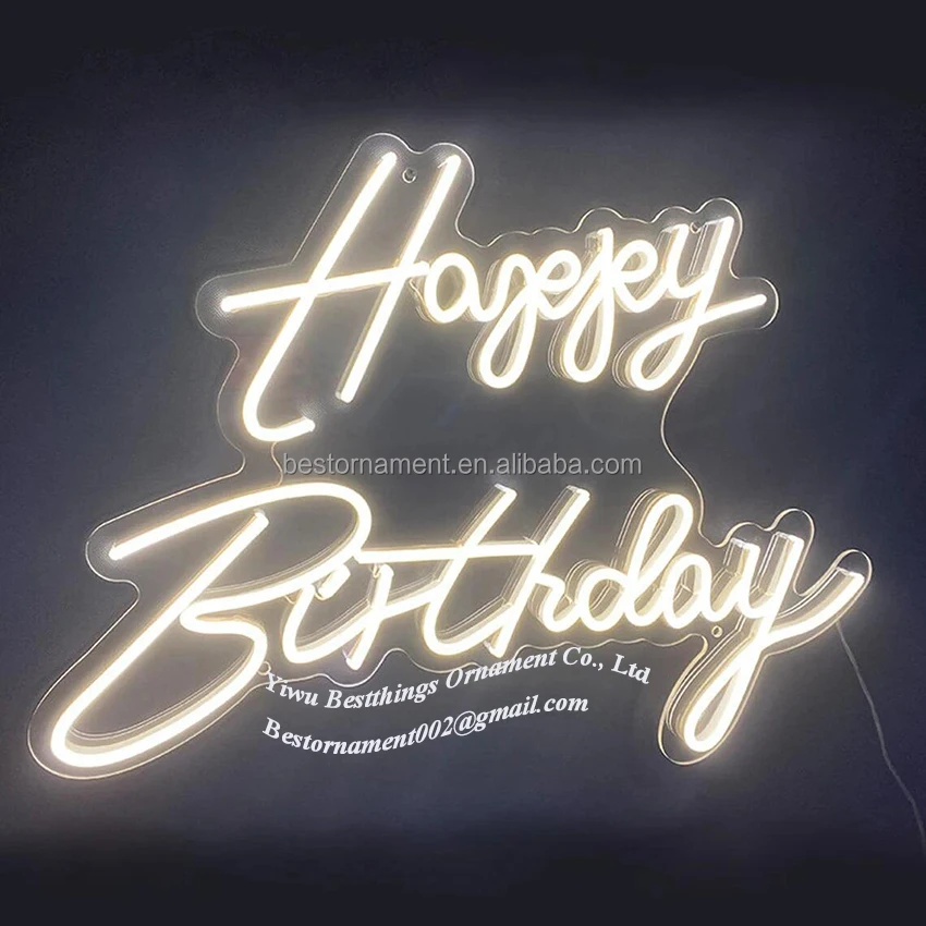 Custom Happy Birthday Neon Sign