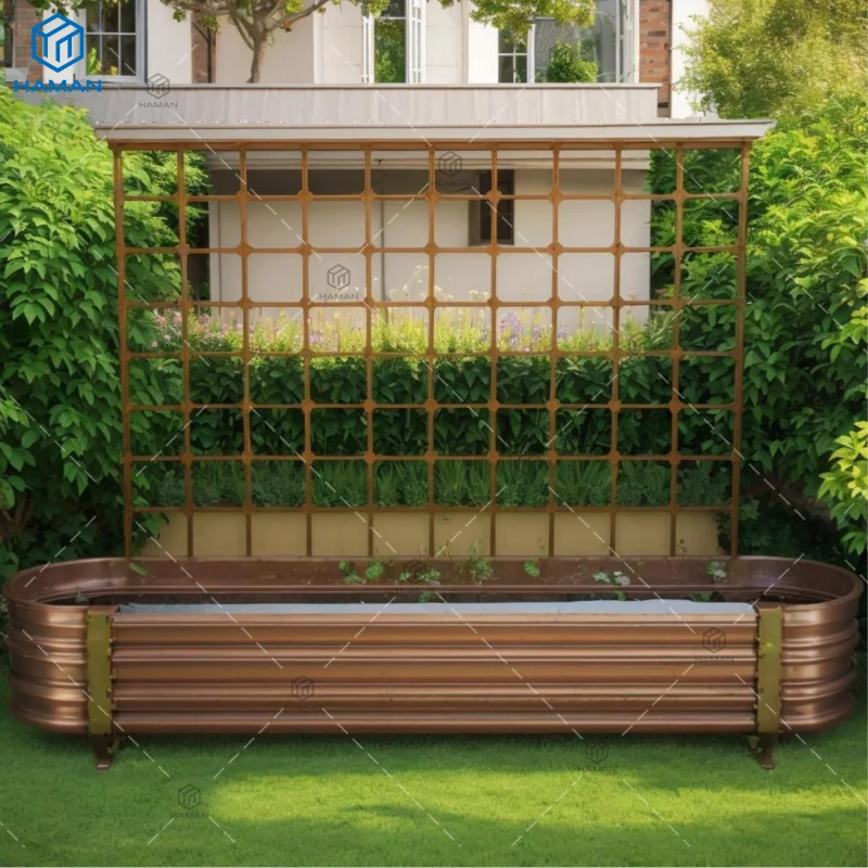 Large Outdoor Galvanized Raised Garden Bed Metal Elevated Planter Box Kit for Flowers Herbs Fruits