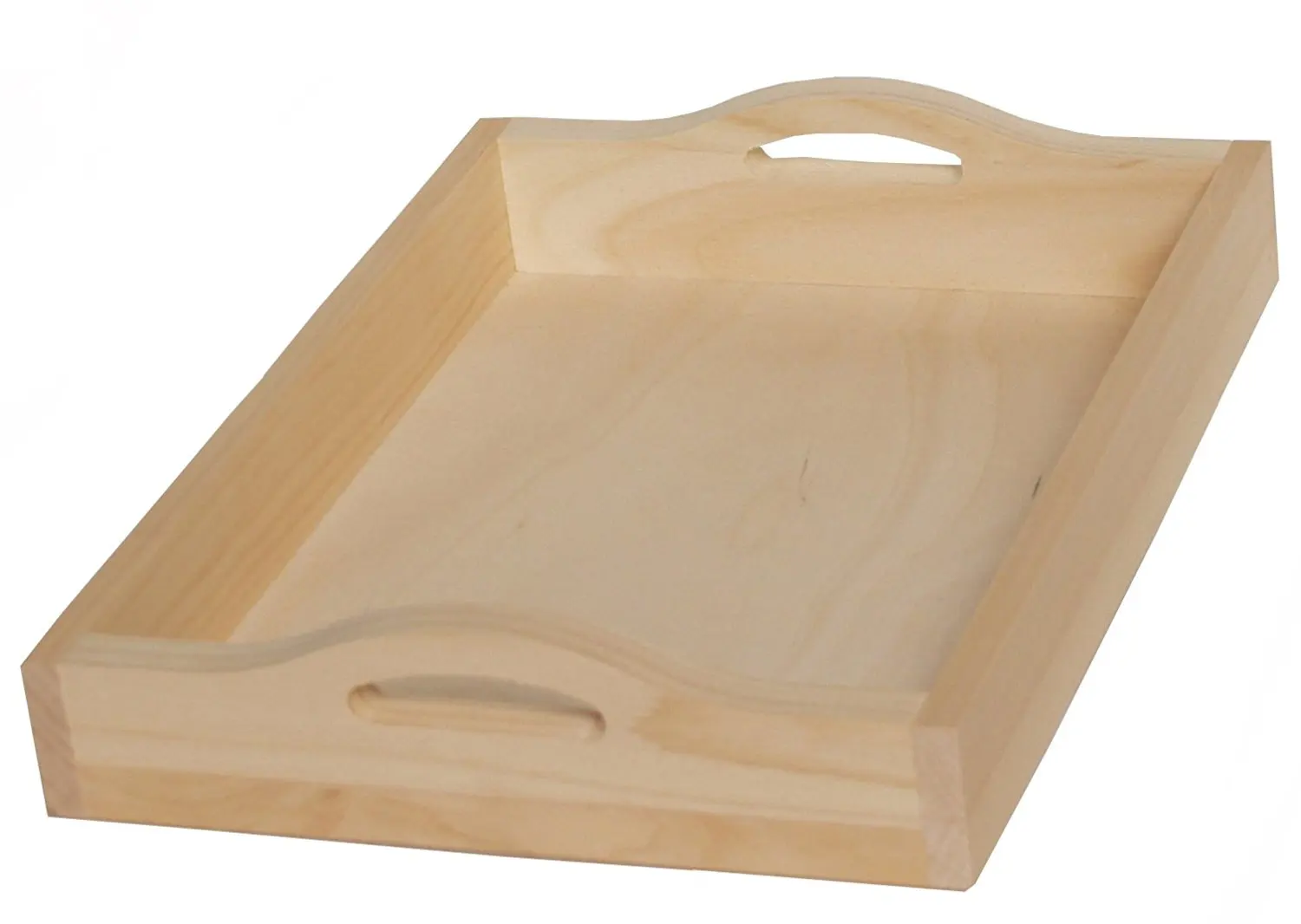 Unfinished Wood Wholesale Custom Coffee Tea Table Platter Wooden Large Ottoman Sushi Trays