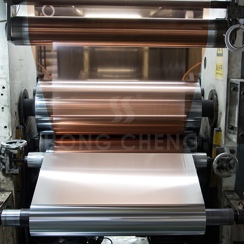 Copper color single side Aluminum foil Alu/PET  for duct