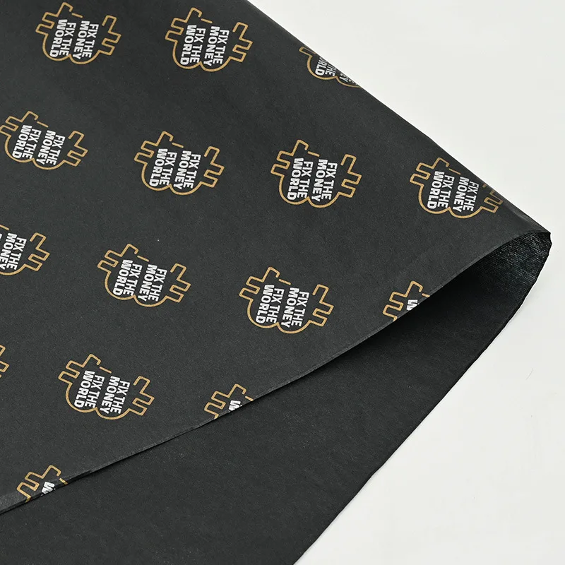 Custom logo printing packaging paper garment wrapping paper custom tissue paper for clothing packaging