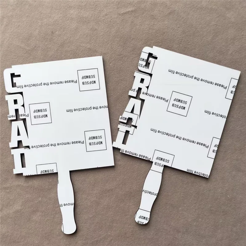 MDFSUB wholesale price new Grad can customized sublimation paddle fan graduation sublimation blanks Grad paddles fan