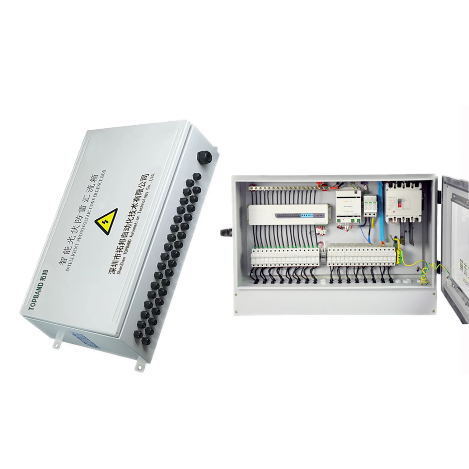 12 solar string PV monitor array dc combiner box with SPD photoelectric isolator switch