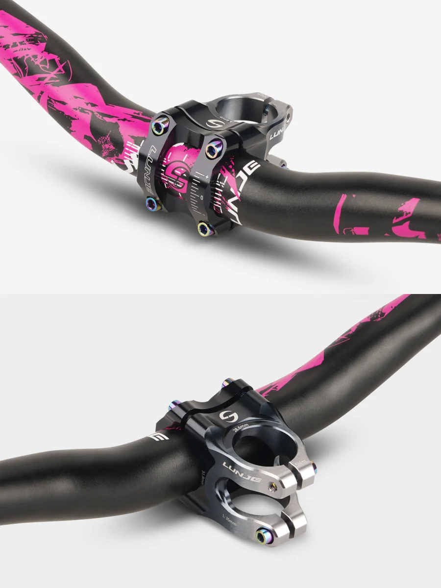 LUNJE  Swallow Handle Aluminum Alloy Mountain Bike Handlebar Mtb 31.8 * 720/780mm Bicycle Long Handlebar Handle