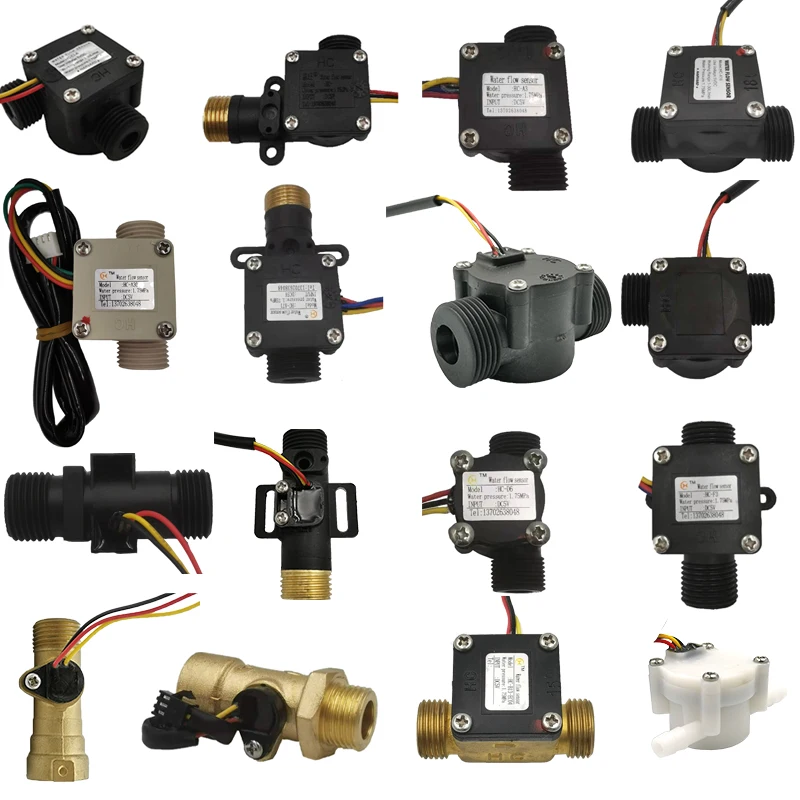 Пластиковый счетчик воды, латунный расходомер, датчик расхода, магнитный водонагреватель, Датчик Холла