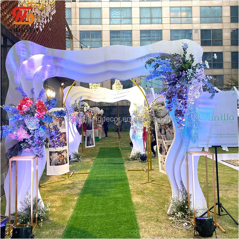 Гладкая акриловая арочная рама светодиодная световая дуга фон для свадебного украшения