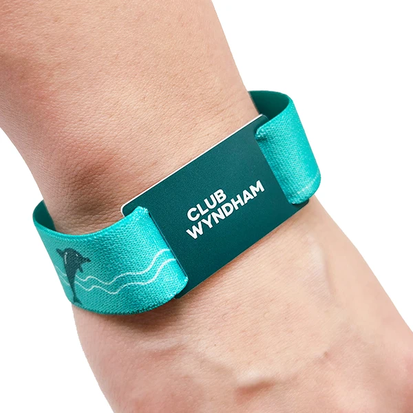 NFC Access control tag elastic wristband for VIP business with Proximity Mini Card