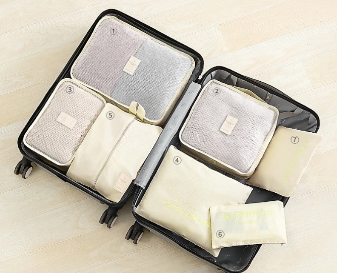 Factory Wholesale Lightweight Suit Travel Luggage Clothes Organizer Bags 3 Packing Cubes Travel Bag