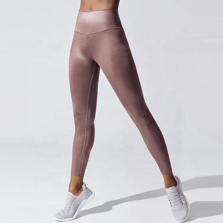 Luxury shiny Leggings Tummy Control Yoga High Waist Booty Leggings Sport Fitness Gym Pants Athletic Tights leggings women