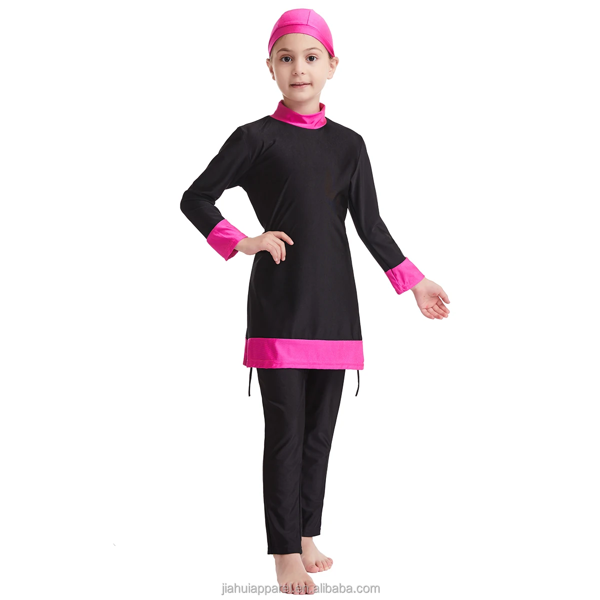 Muslim Kids Swimwear Girls Modest Islamic Summer Beach Swim Wear Arab Children Beachwear Burkinis Swimsuit Sport Bathing Suit