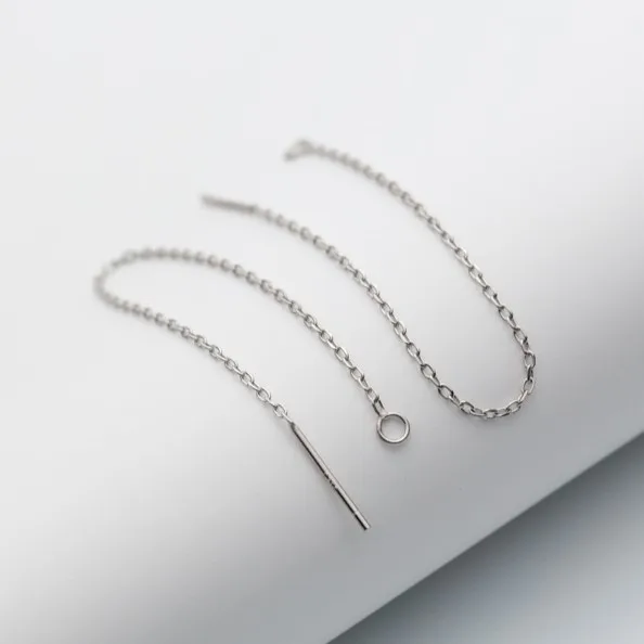 925 sterling silver earring  making accessories cable chain wire earring jewelry making