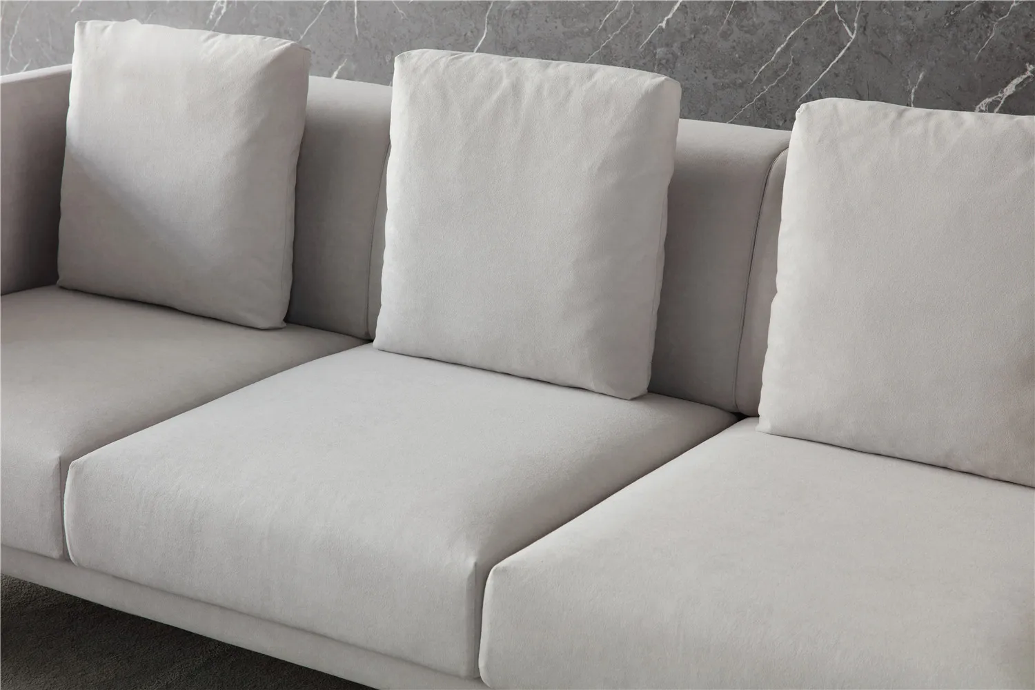 European Nordic Style U-Shaped Fabric Sofa Set Simple Modular Sectional for Hotel Apartment Living Fabric Material Washable
