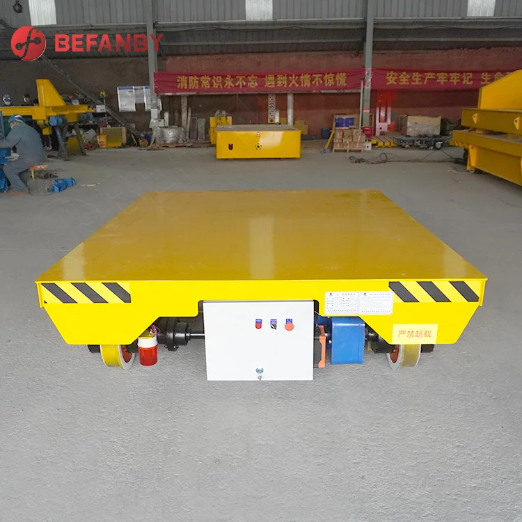 China 10t ac motor electric rail guided transfer cart for light plant