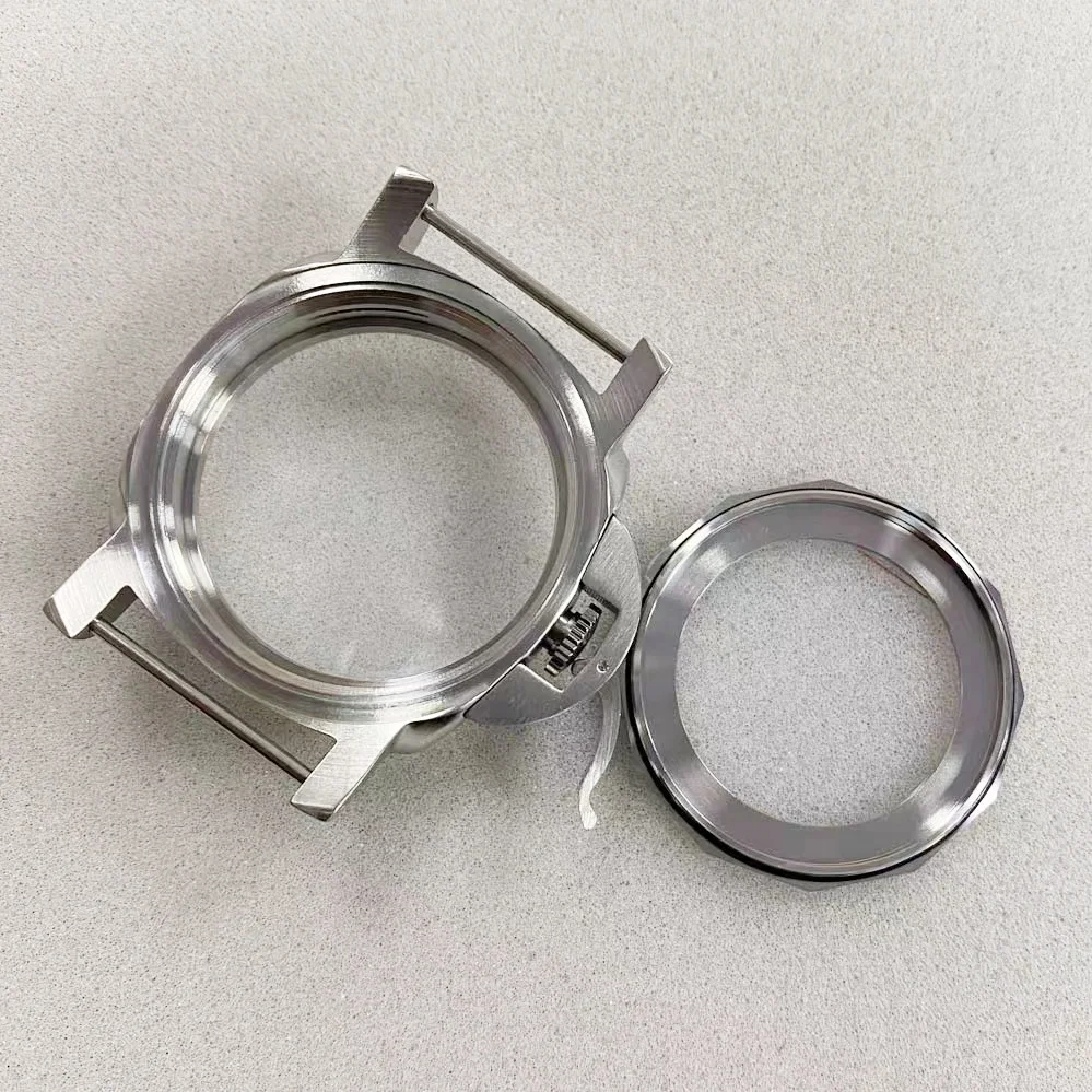 44MM Watch Case with PAM Stainless Steel Brushed Shell for ETA 6497/6498 for ST3600/ST3620 series Mechanical Movement