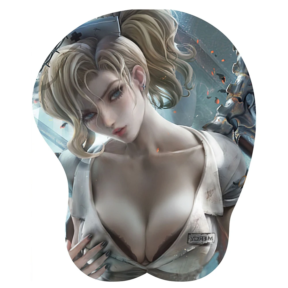 2022 Best Sale Eco Friendly Wrist Rest Waterproof Gaming Anime Cartoon Sexy Women Girl 3D Mouse Pad With Wrist Gaming Custom