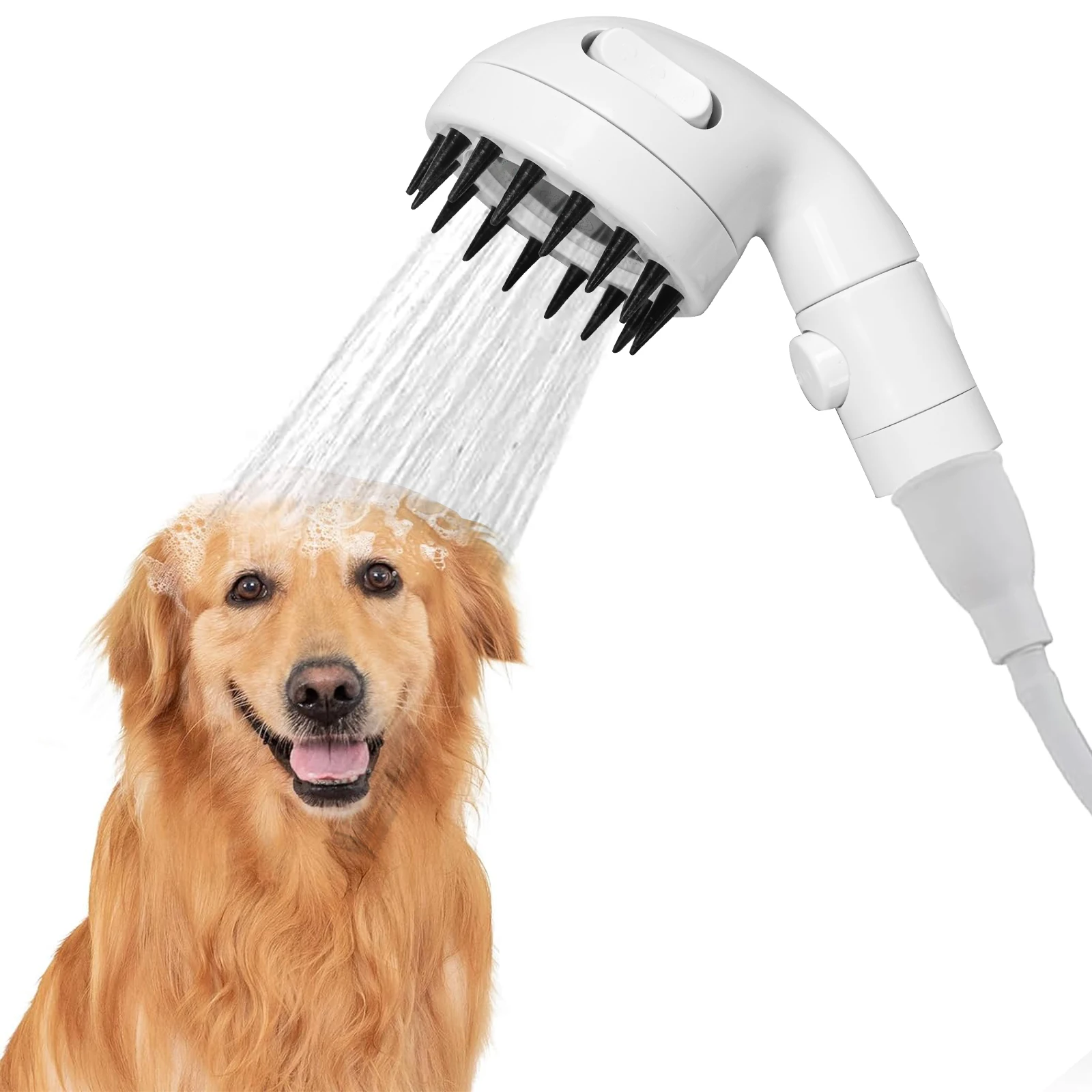 Handheld High-pressure Filtered Showerhead On/off Switch Multiple Spray Modes Massage Power Wash Hard Water Pets Bath Bathroom