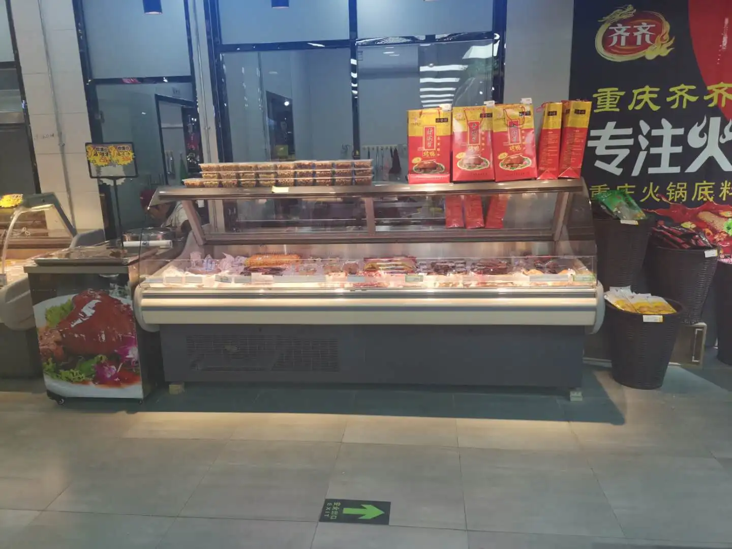 Kenkuhl classic deli counter commercial display fridge for supermarket food meat cooked cooler display