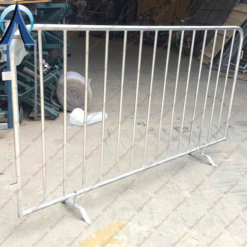 Hot Dip Galvanized Metal Frame Construction Safety Barrier Pedestrian Temporary Crowd Control Fence