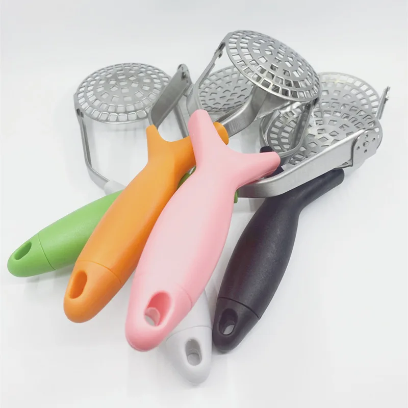WH669 Stainless Steel  Potato Masher Ricer Puree Juice Maker Potato Pusher Smooth Mashed Potatoes Crusher Fruit Tools