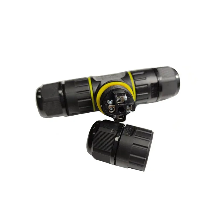 M20T 4 Pin Waterproof Connector T Shape Cable Terminal Block Junction Box Outdoor Lighting Electric Connection Box