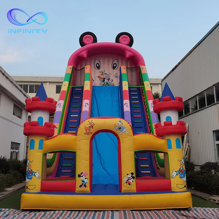 Factory price 11m inflatable giant slides commercial grade inflatable dry slide inflatable slide for adults