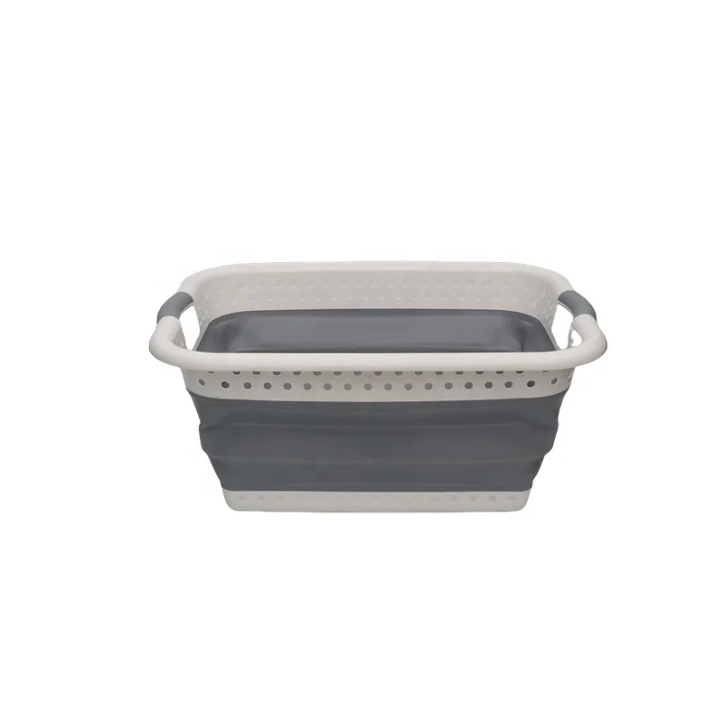 37L eco-friendly foldable toy storage boxes clothes dirty Collapsible laundry baskets bins with handles