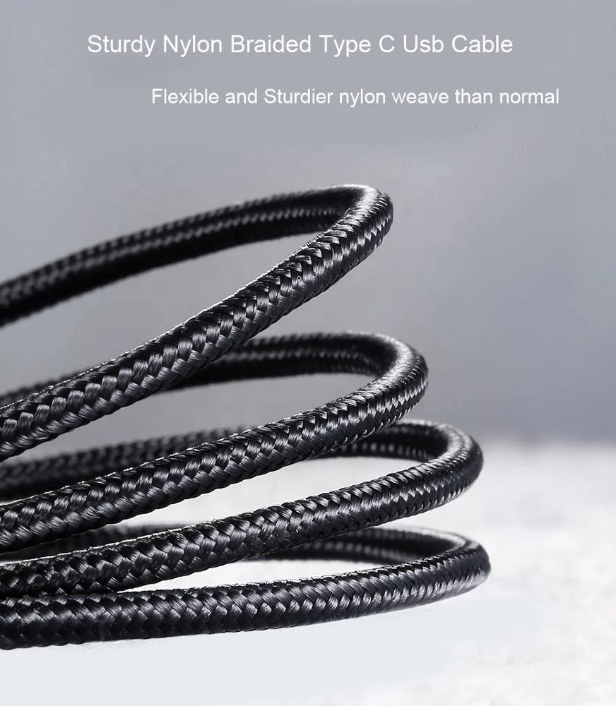 Free Sample 3 in 1 usb cable 100W  A to C   Cable Data Transmission For Mobile Phone