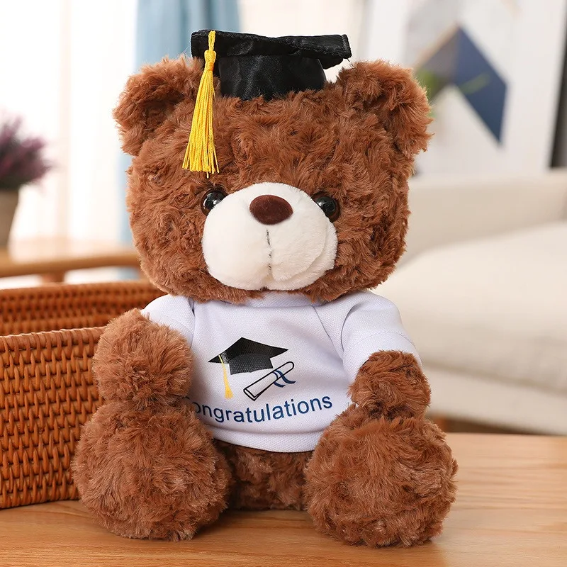 custom stuff plush animal manufacturer make graduation bear soft toy
