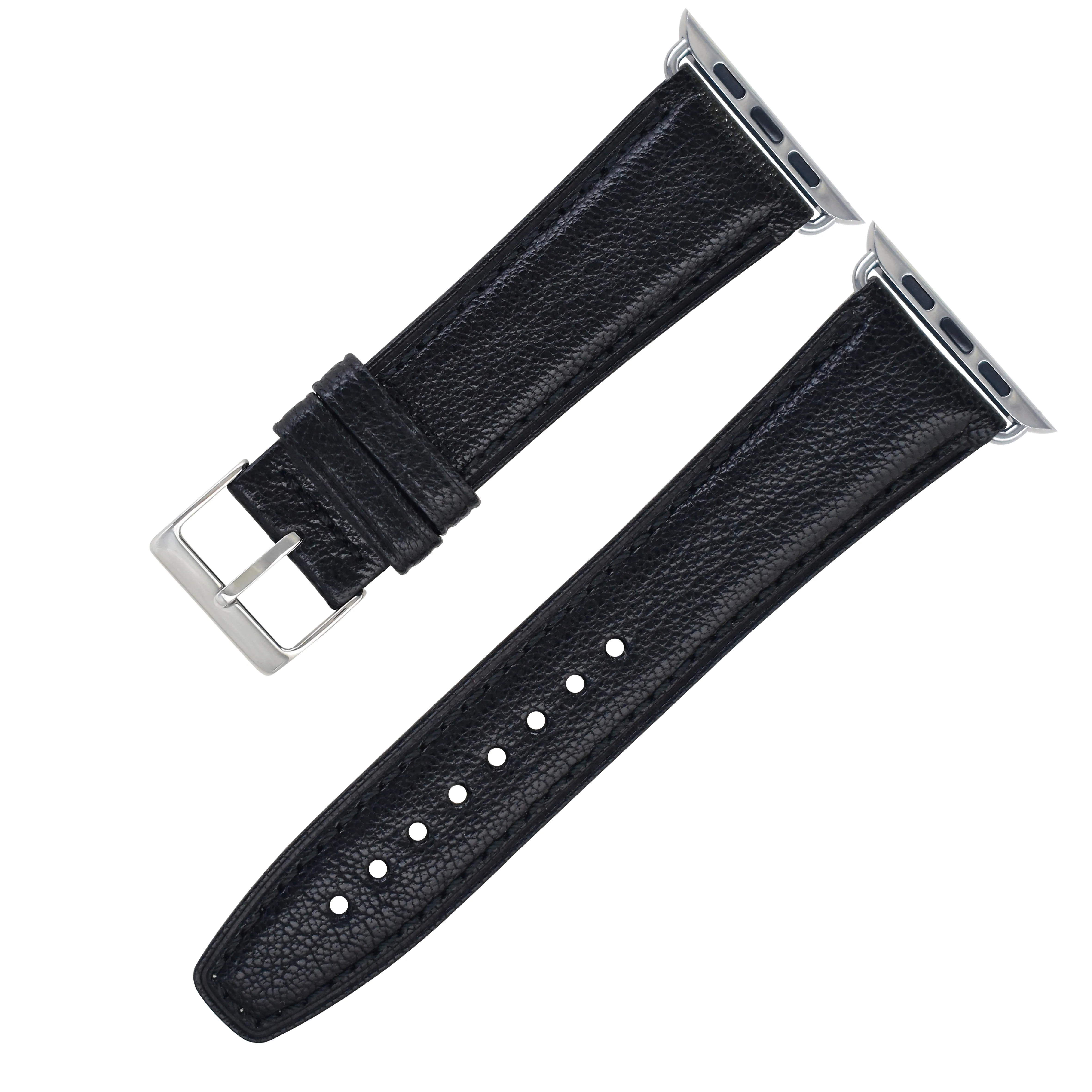 French Goat Watch Band Replacement Luxury Soft Leather for Iwatch Series 8 7 6 5 4 3 2 1 Custom Strap for Apple