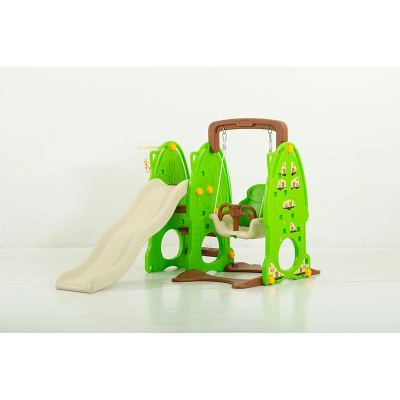 Kids inside playground Plastic Play house Indoor Equipment Children Baby Toys Toddler plastic Slide with Swing Sets