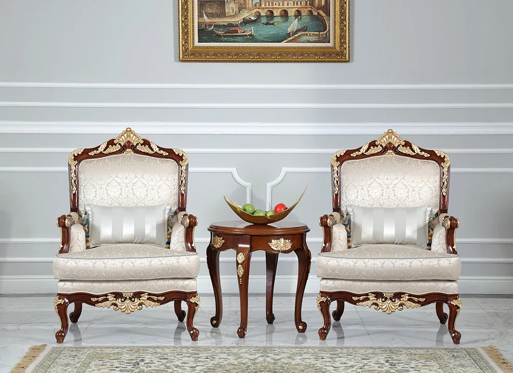  Arabian Hot sale sofa living room solid birch wood silk classic