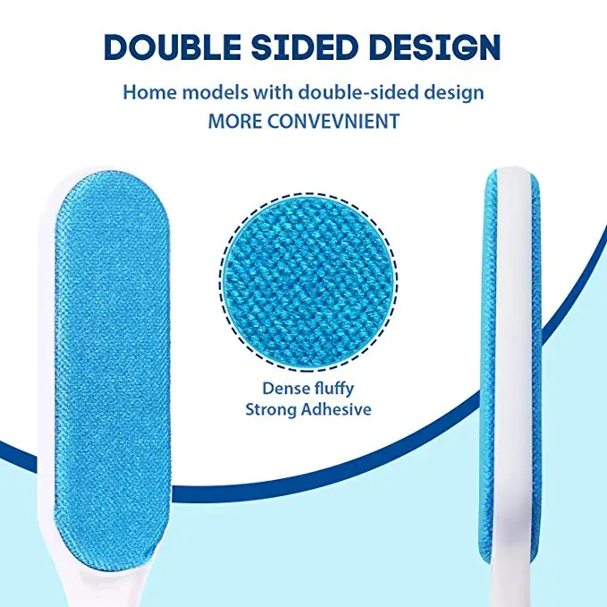 2020 Animal Pet Hair Removal Tool Double-Sided Lint Brush with Self-Cleaning Base in stock