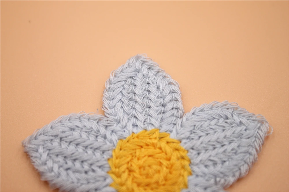 MS23237 Hot Sale Crochet Flower Shape Applique Colorful Sew On Embroidered Patches