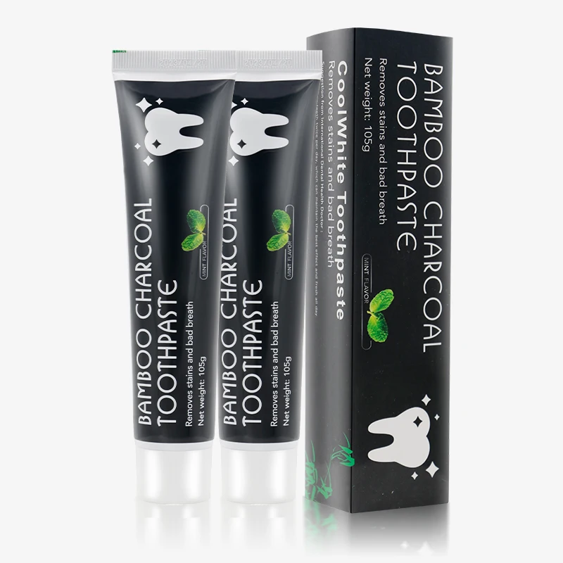 Black bamboo natural charcoal toothpaste teeth whitening toothpaste for day and night