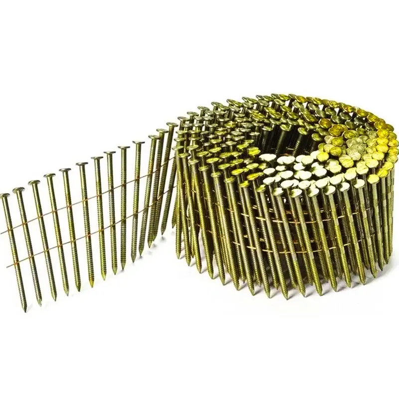 Wholesale 15 Degree Wire Welded Screw Shank Pregos Clavos Wood Pallet Coil Nails big head coil nails