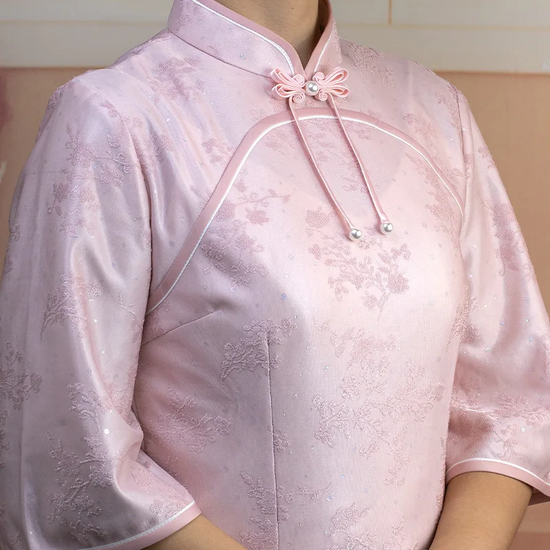 HMM Cheongsam tray long tail rabbit ear tassel Chinese hand-woven button Tang costume Hanfu decorative accessories