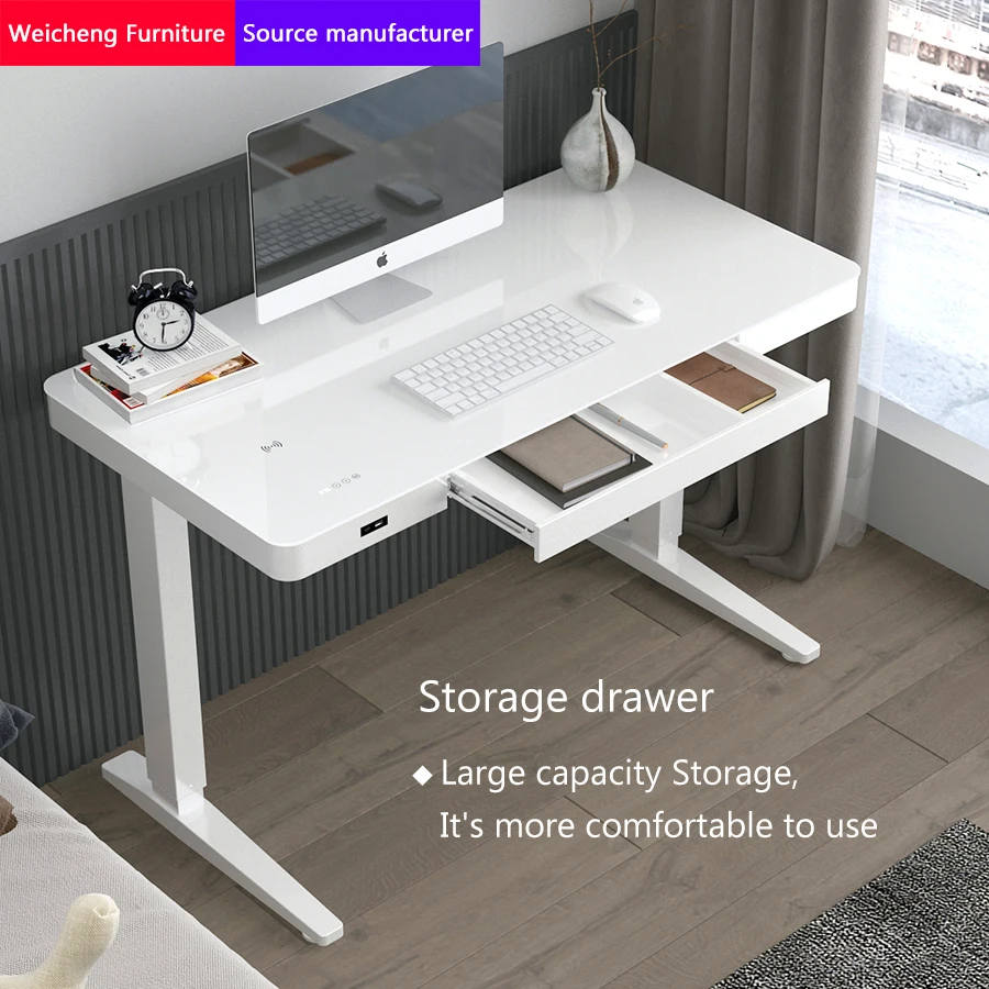 Modern Metal lacquer Computer Desk Office Furniture Dual Motor Gaming desk Electric Adjustable Standing Desk