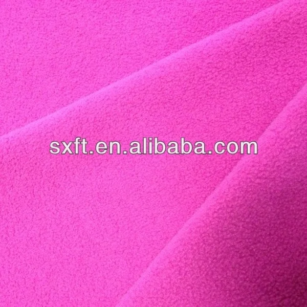 95% polyester 5% spandex knitted lycra micro polar fleece fabric