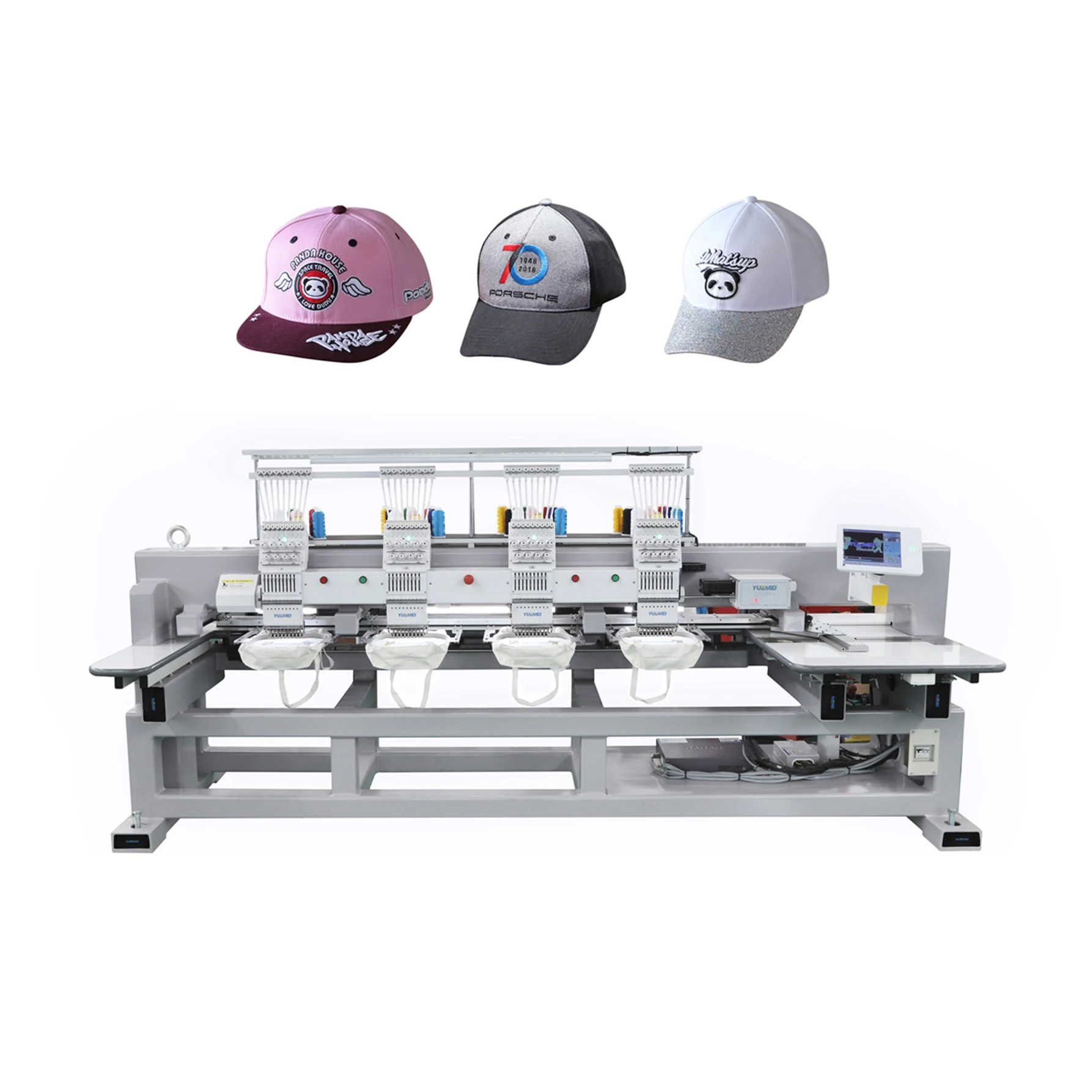 Многофункциональная вышивальная машина высокого качества с 4 головками, вышивальная машина с логотипом