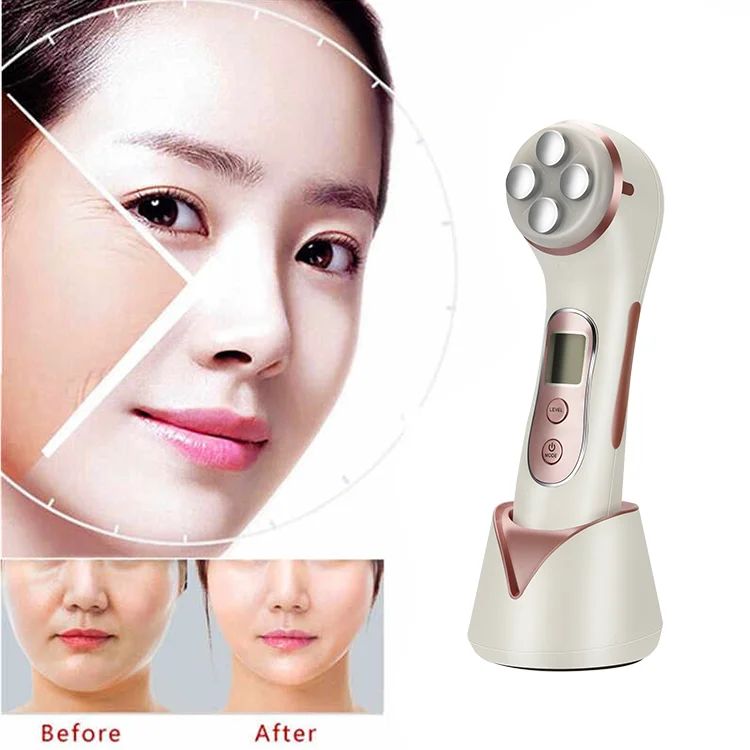 Logo Printing Led Light Therapy RF EMS Skin Care Face Light Therapy Anti Aging Face Lifting Machine