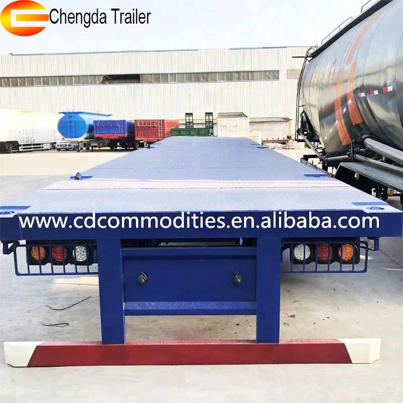 3 Axles 20ft 40ft Container Transport Brand New Flatbed Trailer for Sale