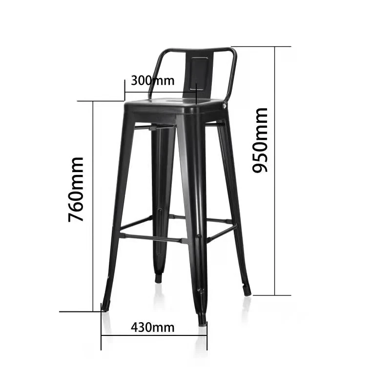 
Viet Nam factory commerical furniture high bar chair/steel bar chair with wingback design 