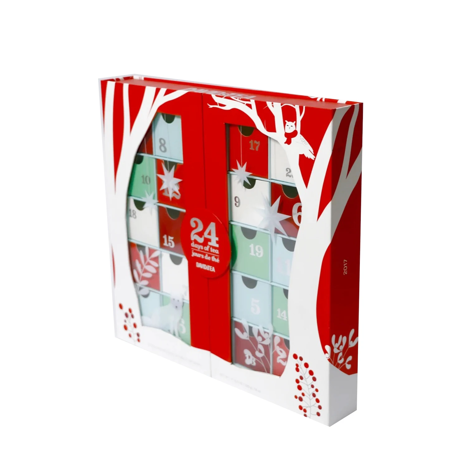 Custom Advent Calendar Luxury Cardboard Paper Gift Beauty Cosmetic Packaging Mistery Surprise Christmas Advent Calendar Box