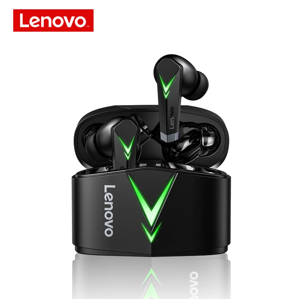100% New Original Lenovo LP6 TWS Gaming Earphone Wireless Blue tooth Headphone With Dual Mode Headset Mic Music Earbuds