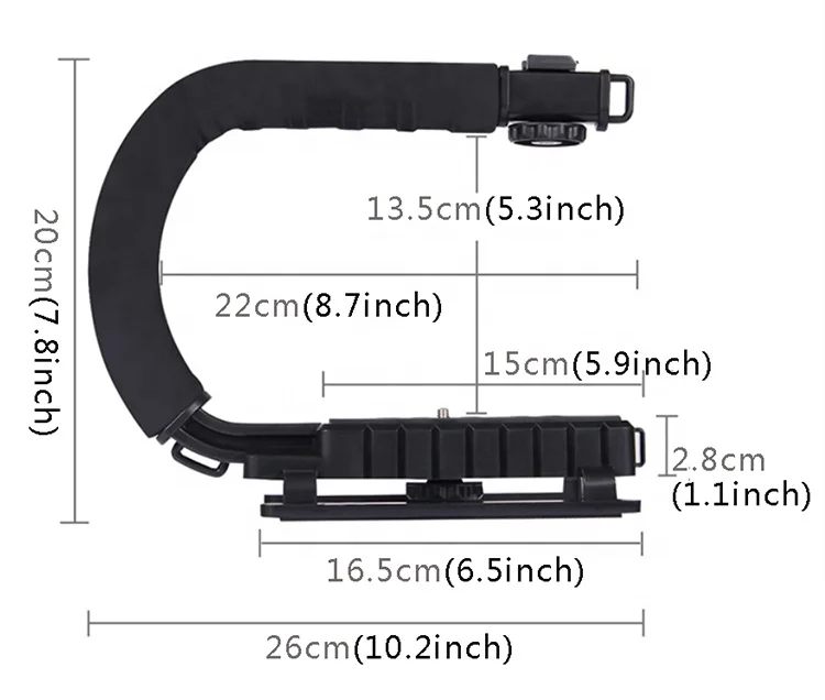 
U Type C Shaped Handheld Holder Camera Stabilizer Flash Bracket for Camera Camcorder DSLR DV Video 