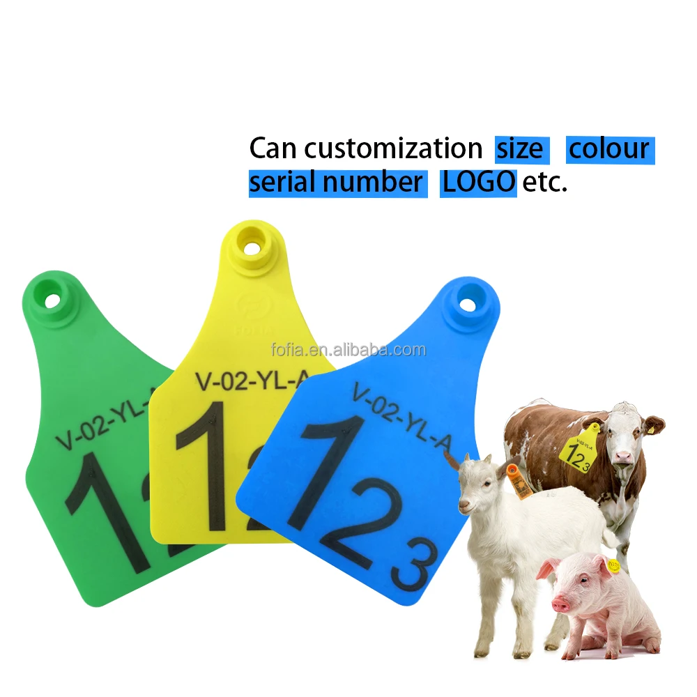 New Animal Ear Tag Plastic Material with TPU Core for Pigs Horses Sheep Cows Rabbits for Farm Industries
