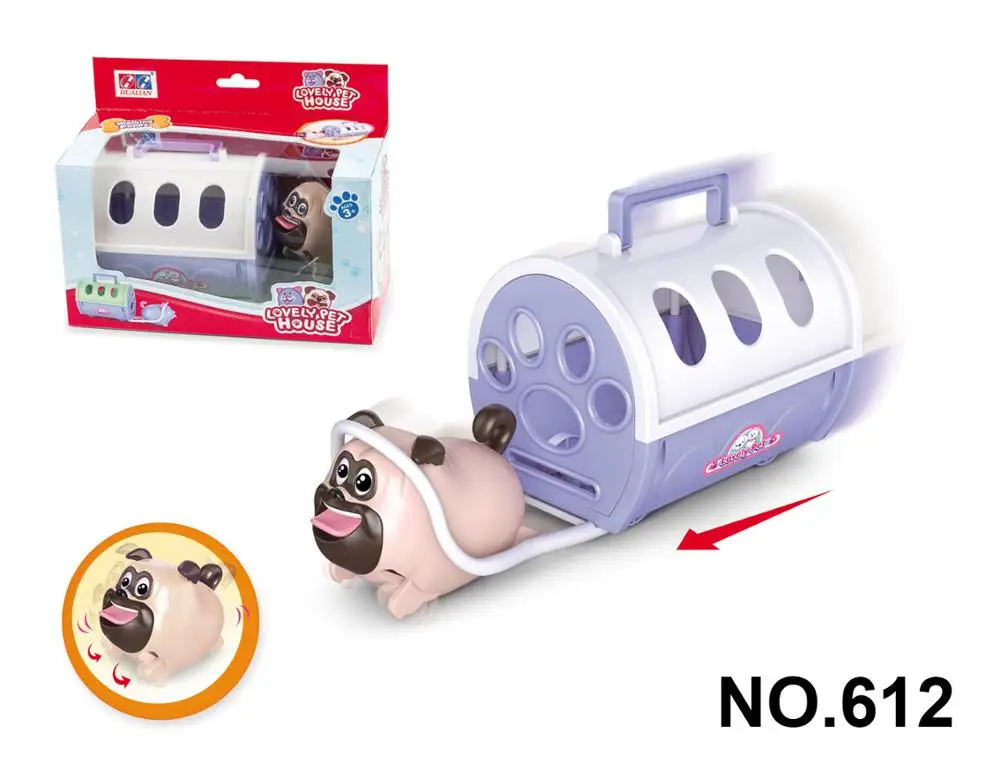 B/O Dog Electronic PET Jump & Waddle Puppy with Cage house and Carrier